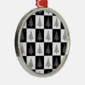 Chirstmas Tree Schach Silbernes Ornament (Rechts)