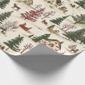 Chirstmas Vintage Village  Geschenkpapier (Ecke)