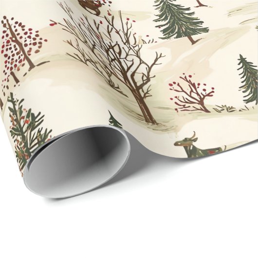 Chirstmas Vintage Village  Geschenkpapier (Rolleneckpunkt)