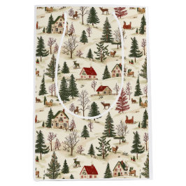 Chirstmas Vintage Village Mittlere Geschenktüte