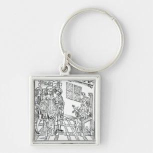 Chirurg besucht einen Mann mit Pfeilwunden, von Schlüsselanhänger