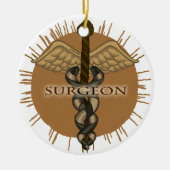 Chirurg Caduceus Premium Square Ornament (Vorne)