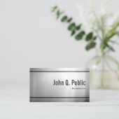 Chirurg - Cooles Edelstahlmetall Visitenkarte (Stehend Vorderseite)