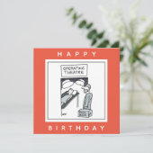 Chirurg, der den Cartoon des Operationssaals betri Karte (Stehend Vorderseite)