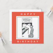 Chirurg, der den Cartoon des Operationssaals betri Karte (Vorderseite/Rückseite Beispiel)