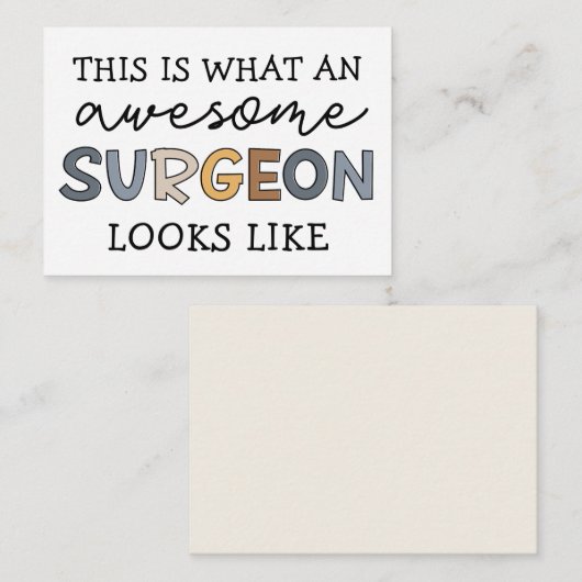 Chirurg Funny Phantastisch Chirurg Aufwertung Mitteilungskarte (Vorne/Hinten)