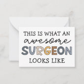 Chirurg Funny Phantastisch Chirurg Aufwertung Mitteilungskarte (Vorderseite)