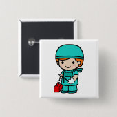 Chirurg-Junge Button (Vorne & Hinten)