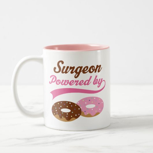 Chirurg-lustiges Geschenk Zweifarbige Tasse (Links)