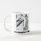 Chirurg mit der Toolbox. Personalisieren mit Name. Kaffeetasse (Links)