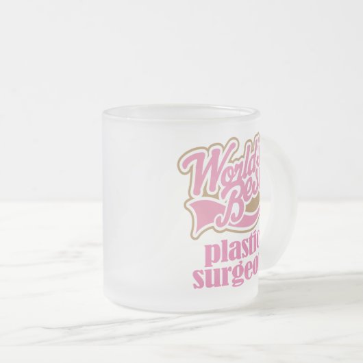 Chirurg-rosa Geschenk Mattglastasse (VorderseiteRechts)