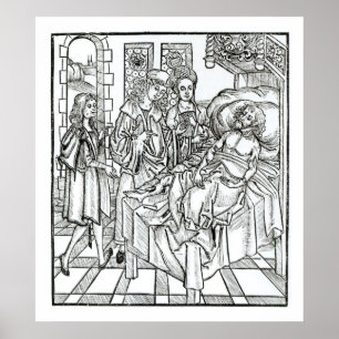 Chirurg und Assistenten besuchen einen schlecht Poster
