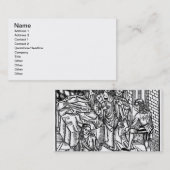 Chirurg verweist, während ein Assistent und Visitenkarte (Vorne/Hinten)