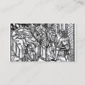 Chirurg verweist, während ein Assistent und Visitenkarte (Rückseite)