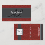 Chirurg-Visitenkarte - Monogramm Visitenkarte (Vorne/Hinten)