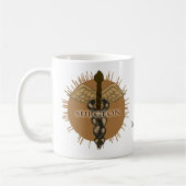 Chirurgen-Caduceus Kaffeetasse (Links)