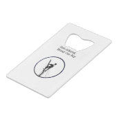 Chirurgen Geldbeutel Flaschenöffner (Rückseite Schrägansicht)