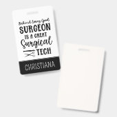 Chirurgie | Bewertung des chirurgischen Technikers Ausweis (Vorder- & Rückseite)