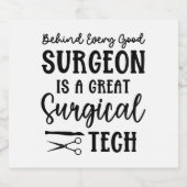 Chirurgie | Bewertung des chirurgischen Technikers Bierflaschenetikett (Einzelnes Label)