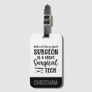 Chirurgie   Bewertung des chirurgischen Technikers Gepäckanhänger