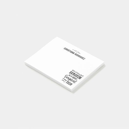 Chirurgie | Bewertung des chirurgischen Technikers Post-it Klebezettel (angewinkelt)