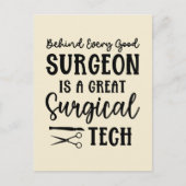 Chirurgie | Bewertung des chirurgischen Technikers Postkarte (Vorderseite)