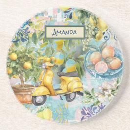 Chirurgisch blaues türkisfarbenes sizilianisches Z Getränkeuntersetzer