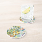 Chirurgisch blaues türkisfarbenes sizilianisches Z Getränkeuntersetzer (Seite)