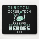 Chirurgisch scheuern Sie Technikerlustiges Mousepad (Vorne)