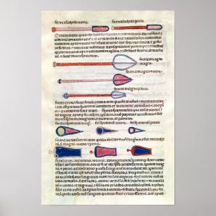 Chirurgische Instrumente von einer Abhandlung Poster