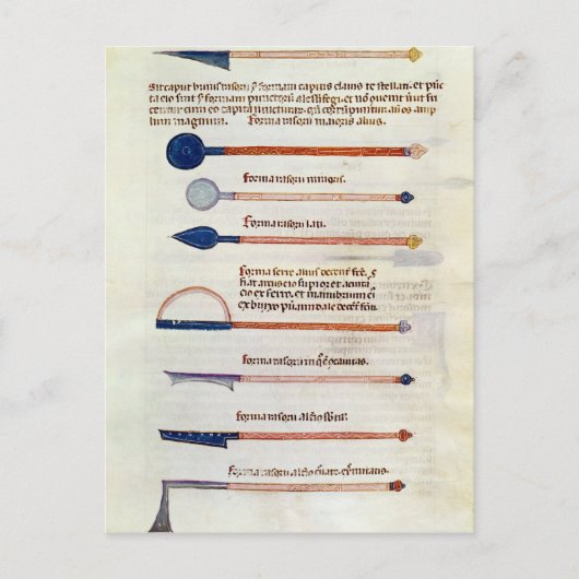 Chirurgische Instrumente von einer Abhandlung Postkarte (Vorderseite)