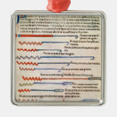 Chirurgische Instrumente von einer Abhandlung Silbernes Ornament (Vorne)