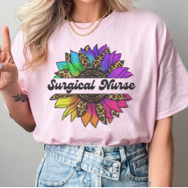 Chirurgische Krankenpflege Rainbow Sonnenblume T-Shirt