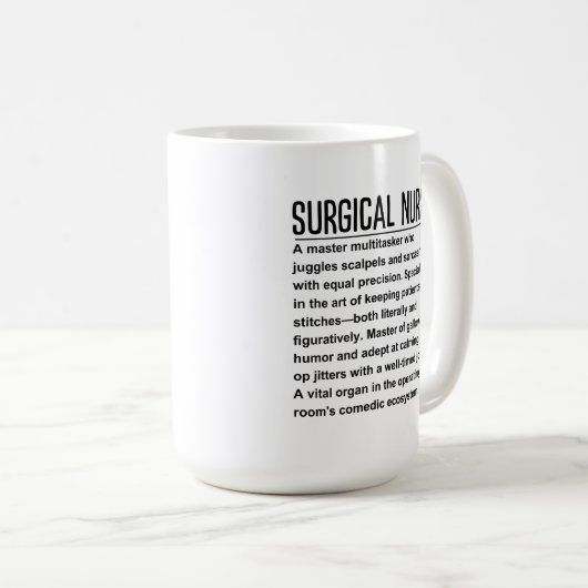 Chirurgische Krankenschwester Kaffeetasse (VorderseiteRechts)