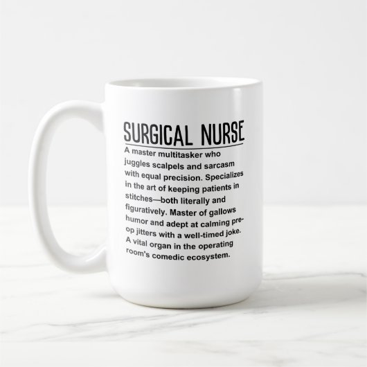 Chirurgische Krankenschwester Kaffeetasse (Links)