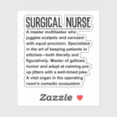 Chirurgische Krankenversorgung Aufkleber (Blatt)