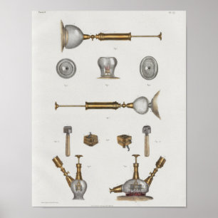 Chirurgische medizinische Instrumente Vintage Anat Poster