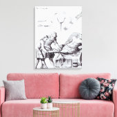 Chirurgische Operation zur Amputation eines Beins Leinwanddruck (Insitu (Wohnzimmer))