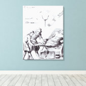 Chirurgische Operation zur Amputation eines Beins Leinwanddruck (Insitu (Holzboden))