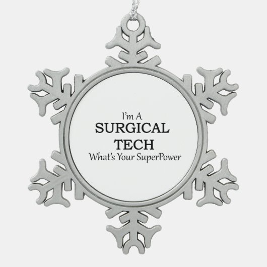 CHIRURGISCHE TECHNOLOGIE SCHNEEFLOCKEN Zinn-Ornament (Vorderseite)