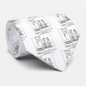 Chirurgischer Handschuh-Krankenhaus-Cartoon Krawatte (Gerollt)