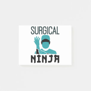 Chirurgischer Ninja Scrub Tech Technologe Post-it Klebezettel