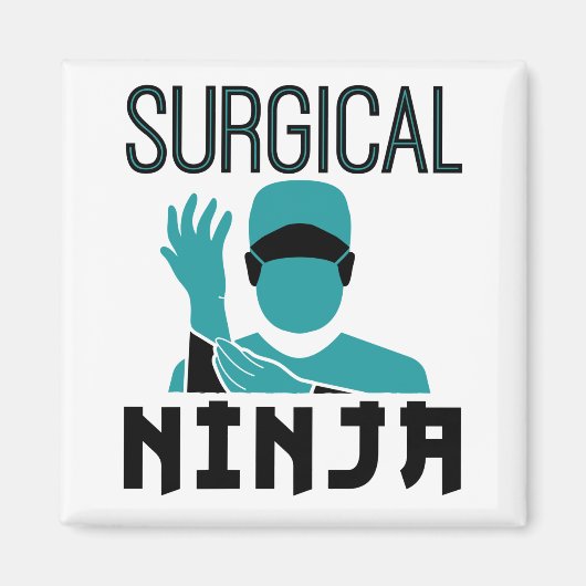 Chirurgischer Ninja Scrub Technologe Magnet (Vorne)
