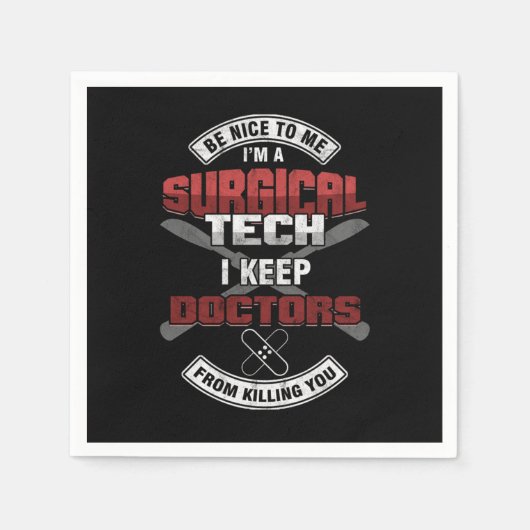 Chirurgischer Techniker Chirurg Med Serviette (Vorderseite)