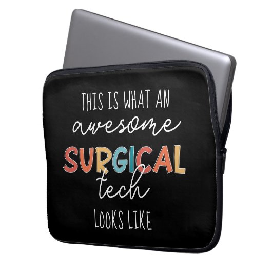 Chirurgischer Techniker Funny Operation ODER Tech- Laptopschutzhülle (Vorderseite Links)