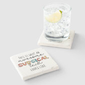 Chirurgischer Techniker Funny Operation ODER Tech- Steinuntersetzer (Seitenansicht)