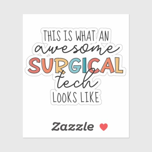 Chirurgischer Techniker Funny Operation OR Tech Aufkleber (Blatt)
