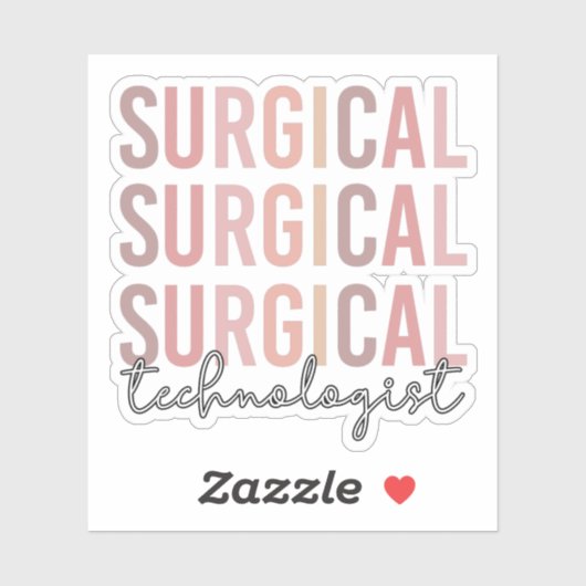 Chirurgischer Technologe Technische Operation Tech Aufkleber (Blatt)