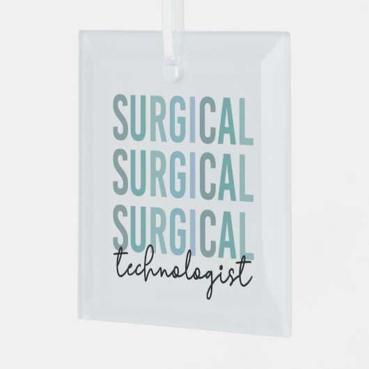 Chirurgischer Technologe Technische Operation Tech Ornament Aus Glas (Vorderseite links)