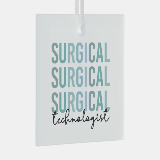 Chirurgischer Technologe Technische Operation Tech Ornament Aus Glas (Vorderseite Rechts)